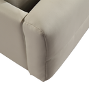 King PU Leather Deluxe Bed Frame White-8