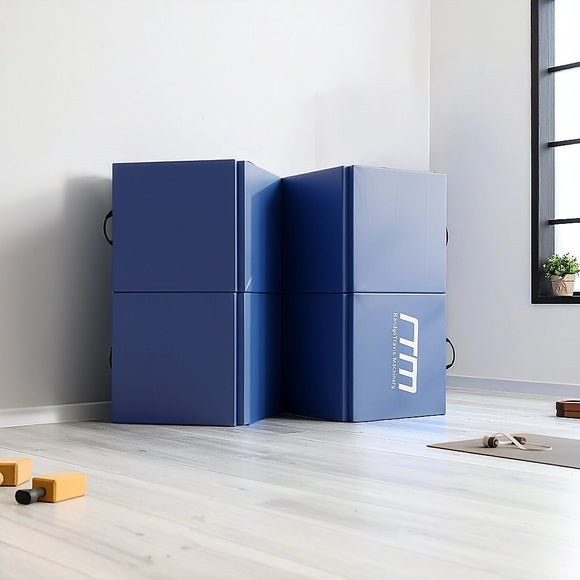 Folding Blue Exercise Mat – Gymnastics, Martial Arts, Yoga, Karate & Judo Training