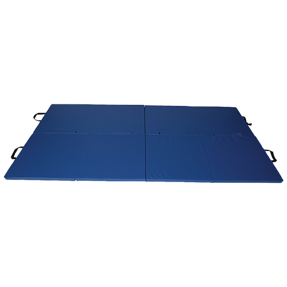 Folding Blue Exercise Mat – Gymnastics, Martial Arts, Yoga, Karate & Judo Training