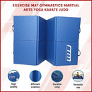 Folding Blue Exercise Mat – Gymnastics, Martial Arts, Yoga, Karate & Judo Training-3