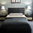 PU Leather Single Bed Headboard Bedhead - Black-2