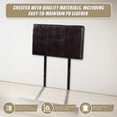 PU Leather Single Bed Headboard Bedhead - Brown-9