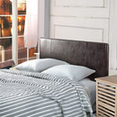 PU Leather Double Bed Headboard Bedhead - Brown-6