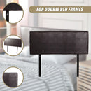 PU Leather Double Bed Headboard Bedhead - Brown-8