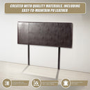 PU Leather Double Bed Headboard Bedhead - Brown-9