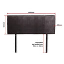 PU Leather Double Bed Headboard Bedhead - Brown-12