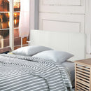 PU Leather Double Bed Headboard Bedhead - White-6