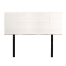 PU Leather Double Bed Headboard Bedhead - White-4
