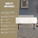 PU Leather King Bed Headboard Bedhead - White-10