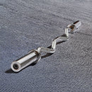 120cm Chrome Olympic EZ Curl Bar – Weightlifting Barbell for Home Gym Training-5