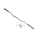 120cm Chrome Olympic EZ Curl Bar – Weightlifting Barbell for Home Gym Training-7