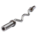 120cm Chrome Olympic EZ Curl Bar – Weightlifting Barbell for Home Gym Training-1