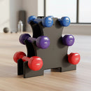 6-Piece Dumbbell Set with Storage Rack for Home Gym Training-7