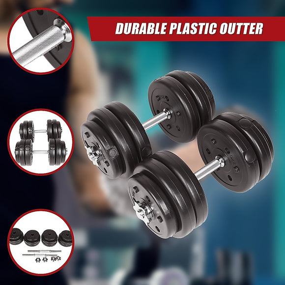 30KG Adjustable Dumbbell Set – Home Gym Weights for Strength & Fitness Training