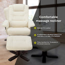 PU Leather Massage Chair Recliner Ottoman Lounge Remote-8