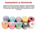 10 Rolls Muscle & Injury Kinesiology Sports Tape 5m x 5cm – Waterproof Support-11