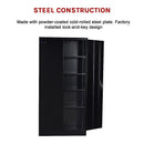 Two-Door Shelf Office Gym Filing Storage Locker Cabinet Safe-12