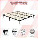 King Metal Bed Frame - Bedroom Furniture-3