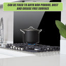 Toughened 60cm x 70cm Black Glass Kitchen Splashback-8