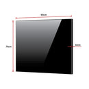 Toughened 60cm x 70cm Black Glass Kitchen Splashback-11