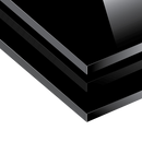 Toughened 90cm x 75cm Black Glass Kitchen Splashback-4