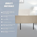 Linen Fabric Double Bed Headboard Bedhead - Beige-10