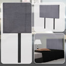 Linen Fabric Single Bed Headboard Bedhead - Grey-7