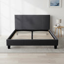 Queen Linen Fabric Bed Frame Grey-7