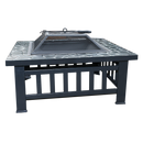 18" Square Metal Fire Pit Outdoor Heater-7