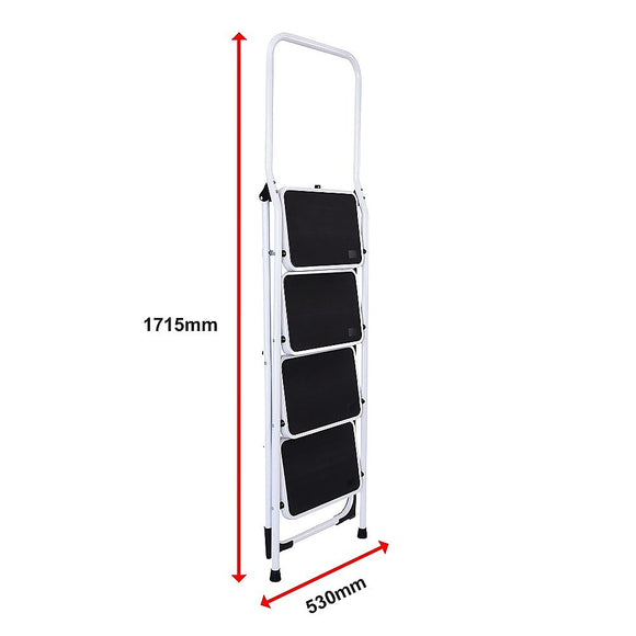 Foldable Non Slip 4 Step Steel Ladder