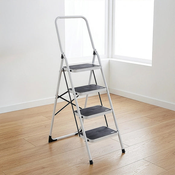 Foldable Non Slip 4 Step Steel Ladder