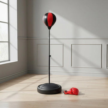 Kids Boxing Punching Bag Set – Children’s Training Gloves & Fitness Stand - 0