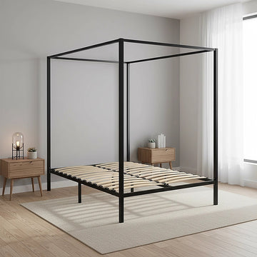 4 Four Poster Double Bed Frame - 0