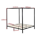 4 Four Poster King Bed Frame-8