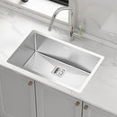 810x505mm Handmade 1.5mm Stainless Steel Undermount / Topmount Kitchen Sink with Square Waste-2