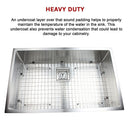810x505mm Handmade 1.5mm Stainless Steel Undermount / Topmount Kitchen Sink with Square Waste-10