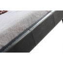 King Single PU Leather Bed Frame Black-4
