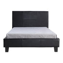 King Single PU Leather Bed Frame Black-6