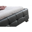 King Single PU Leather Deluxe Bed Frame Black-4