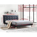 Queen PU Leather Deluxe Bed Frame Black-10