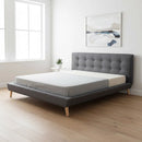 King Linen Fabric Deluxe Bed Frame Grey-2