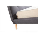 King Linen Fabric Deluxe Bed Frame Grey-4