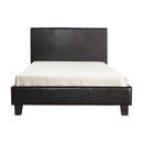 King Single PU Leather Bed Frame Brown-8