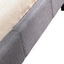 King Single Linen Fabric Bed Frame Grey-6