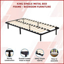 King Single Metal Bed Frame - Bedroom Furniture-3