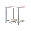 4 Four Poster Queen Bed Frame-8