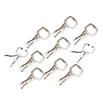 10pc Heavy Duty Steel C-Clamps 6" Mig Welding Locking Plier Vice Grip - 0