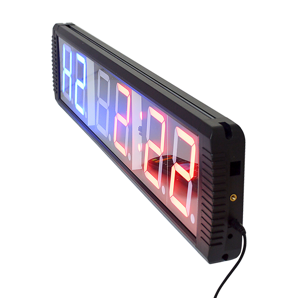6 Digit Digital Timer Interval Fitness Clock LED Gym Display