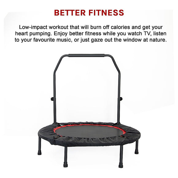 Mini Rebounder Trampoline with Adjustable Handle – Fitness Bounce Trainer