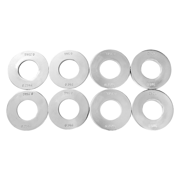 Chrome Metric Fractional Olympic Weight Plates 0.25 to 1kg Set
